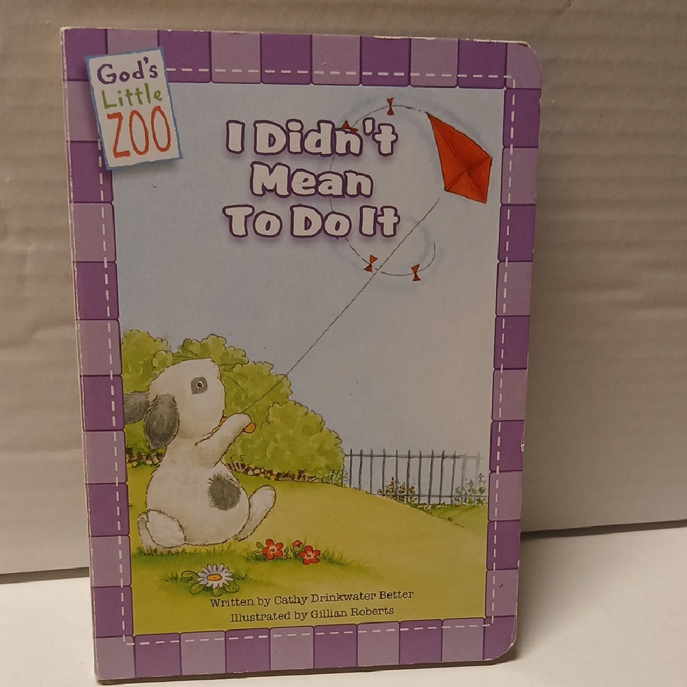 Gods Little Zoo Kids Board Book I Didnt Mean To do It GUC